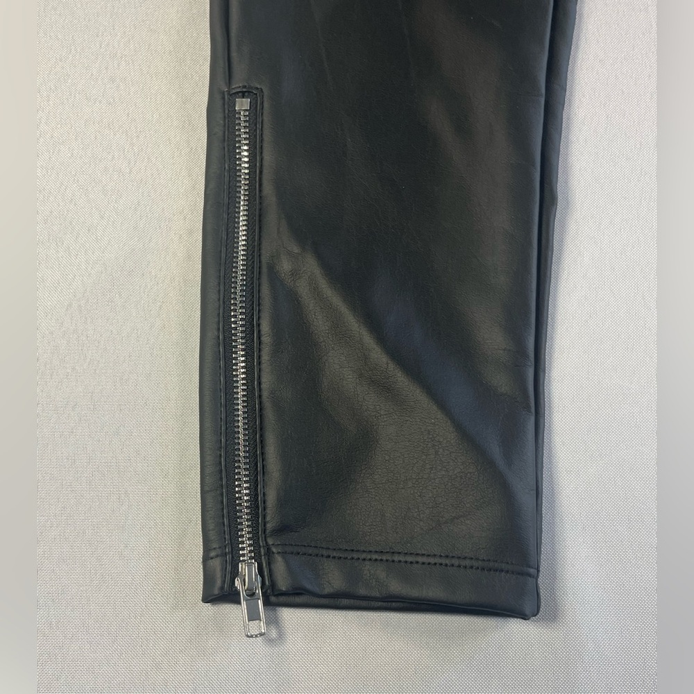 Yummie Faux Leather Shaping Leggings w/Ankle Zippers - Picture 2 of 6